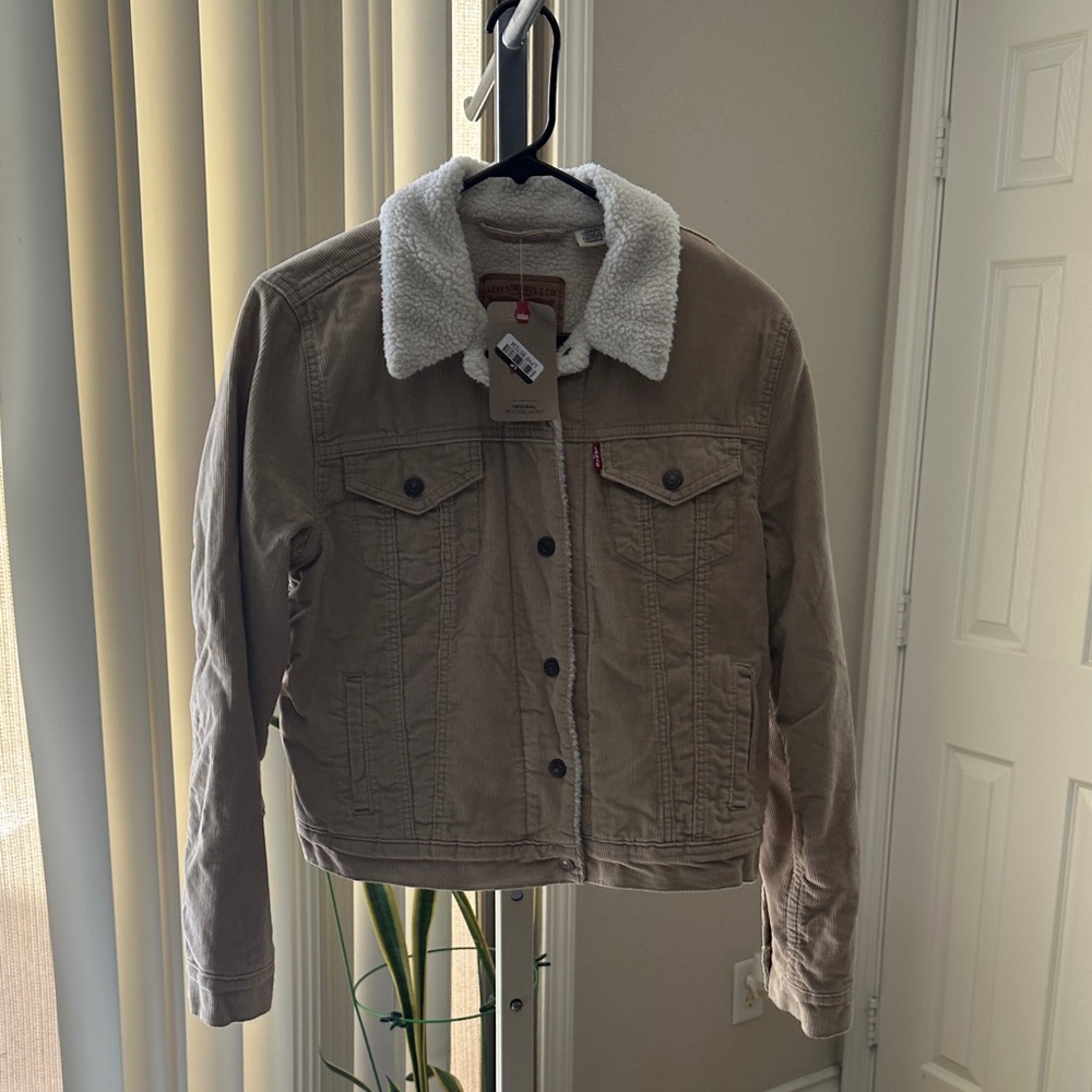 Levi's Tan Performance Jacket with White Collar